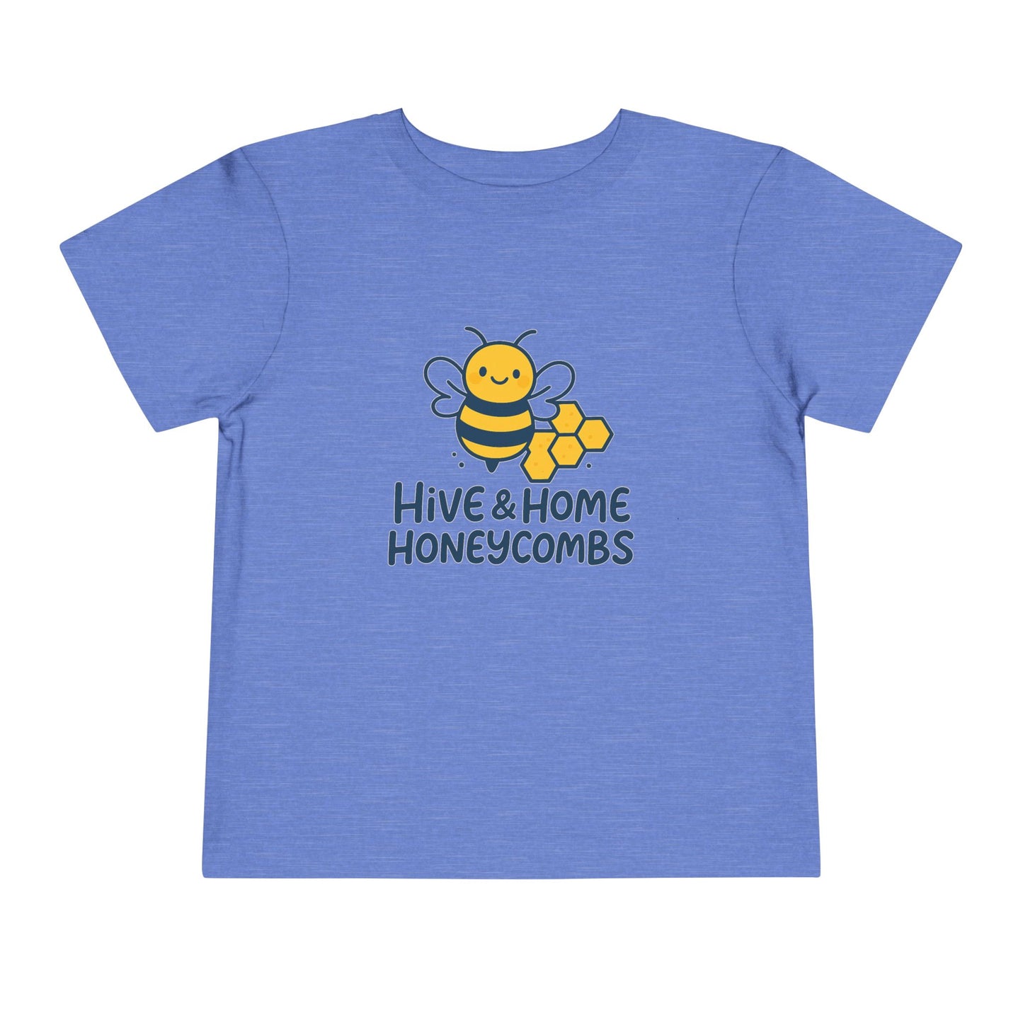Bee-Themed Toddler Tee, Cute Toddler T-Shirt, Hive and Home Short Sleeve Shirt, Kids Summer Top, Birthday Gift for Little Ones