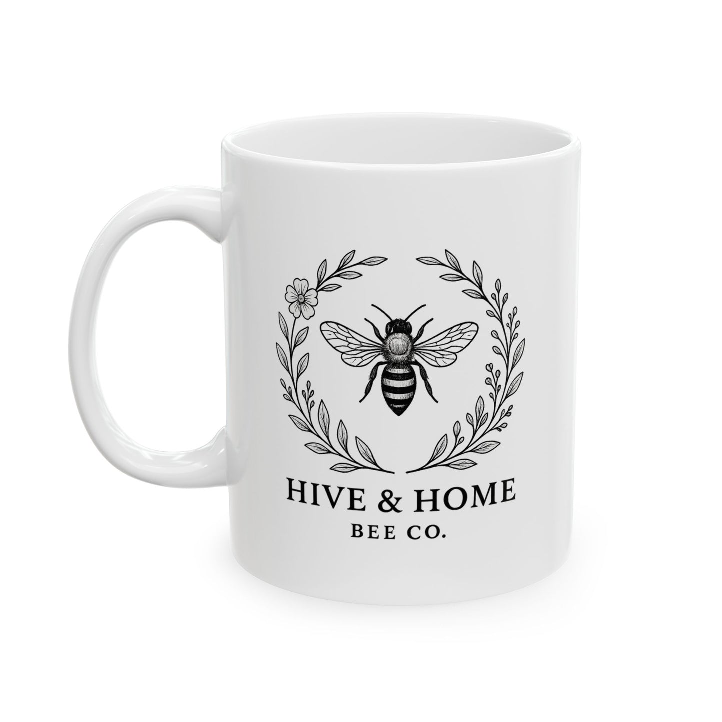 Bee Wreath Ceramic Mug