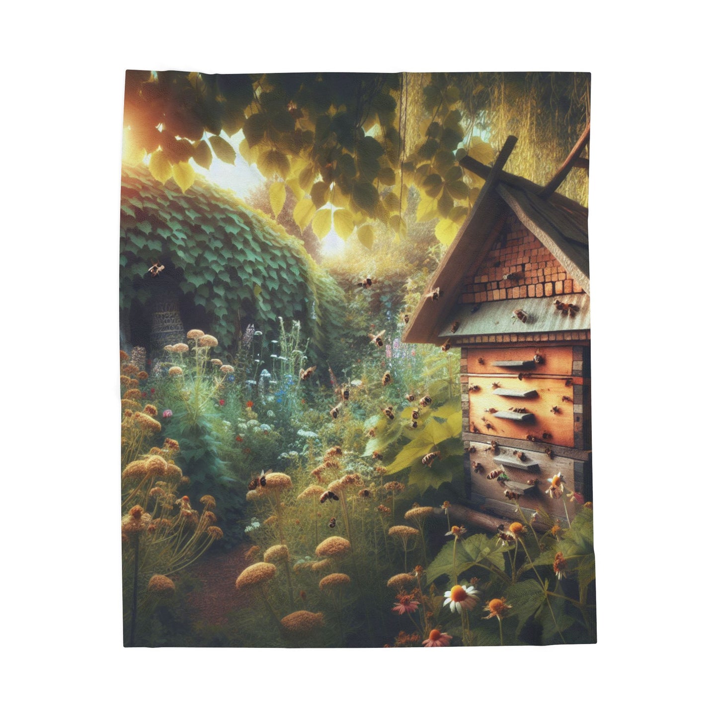 Cozy Velveteen Plush Blanket - Cottagecore