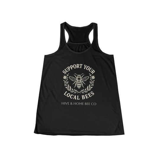 Support Your Local Bees Flowy Tank Top | Eco-Friendly Women's Apparel
