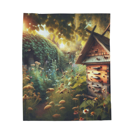 Cozy Velveteen Plush Blanket - Cottagecore