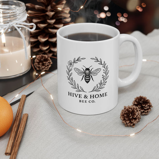 Bee Wreath Ceramic Mug