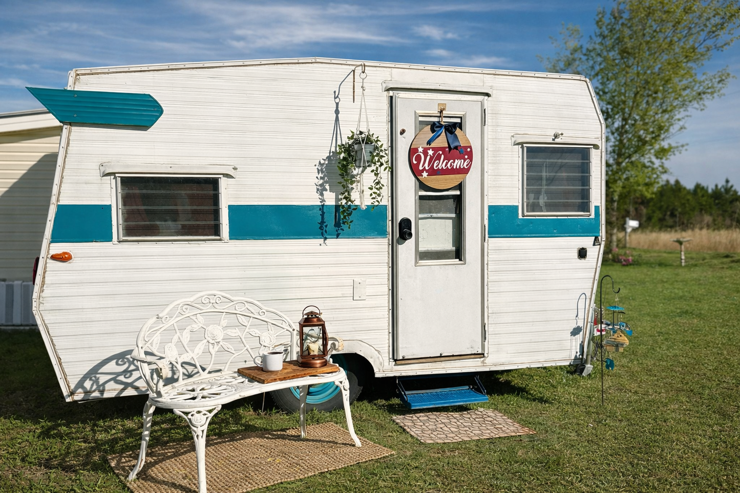 Honeybee Hideaway at Hive & Home 🐝 Cozy Vintage Camper Stay