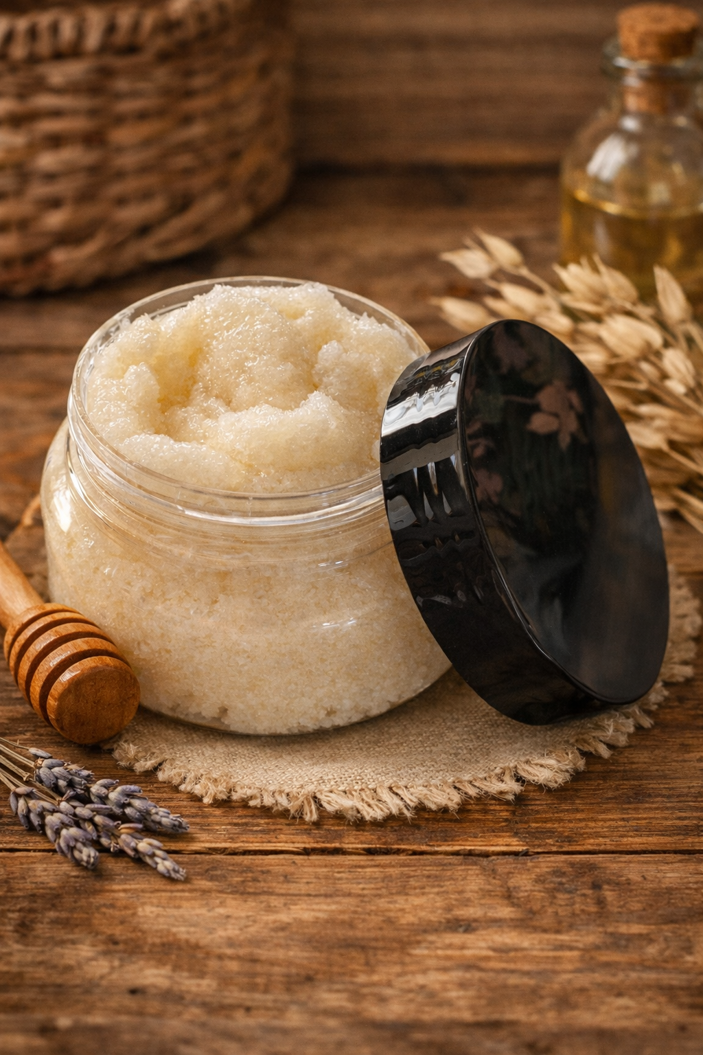 Honey Sugar Scrub-Handcrafted Exfoliating Body Scrub 5 oz.