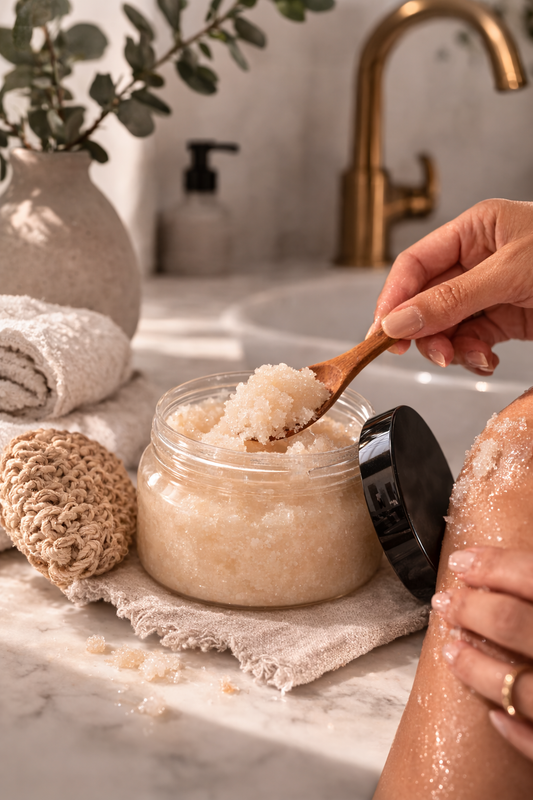 Honey Sugar Scrub-Handcrafted Exfoliating Body Scrub 5 oz.