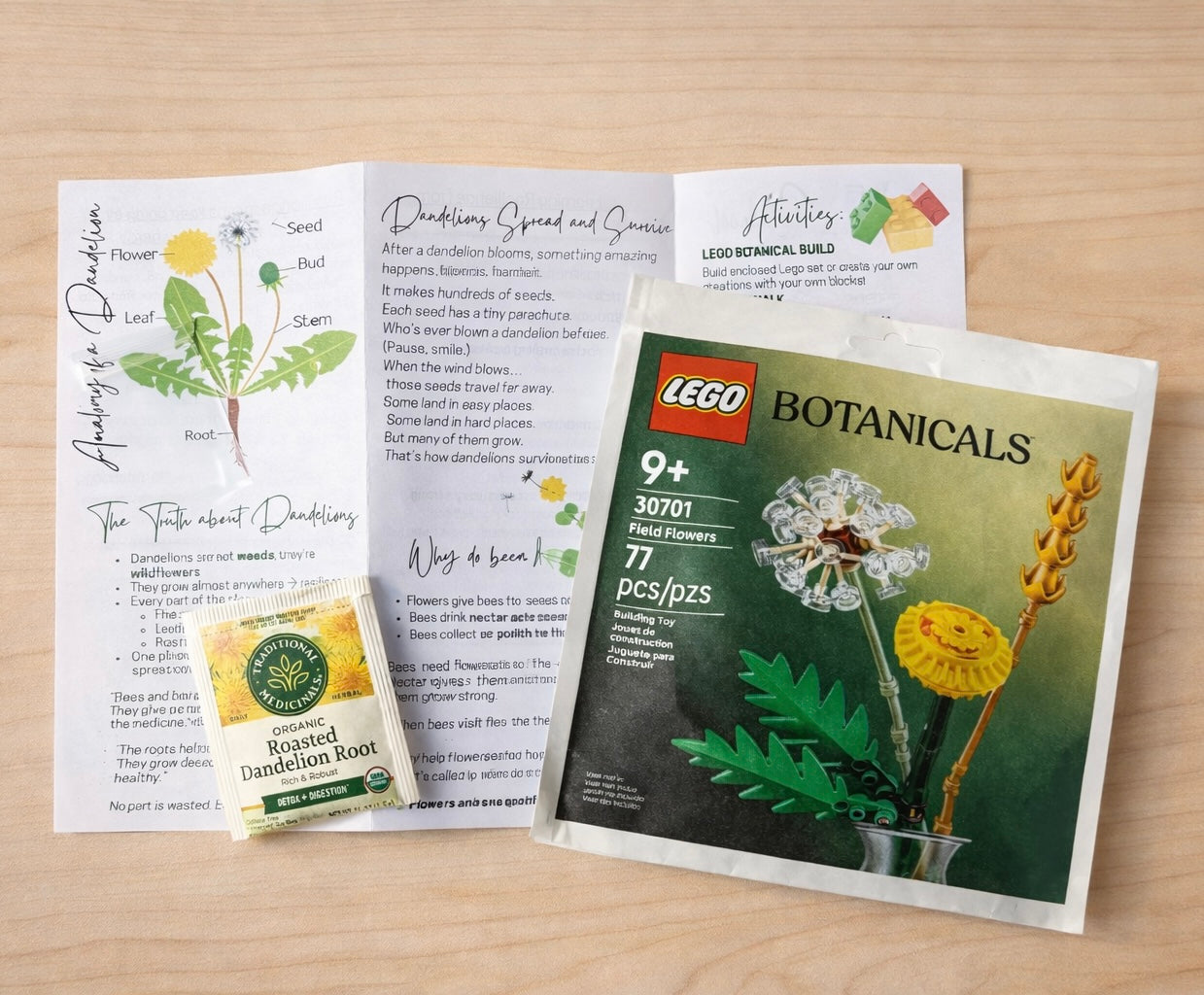 Dandelions and Field Flowers Lego Botanical Kit