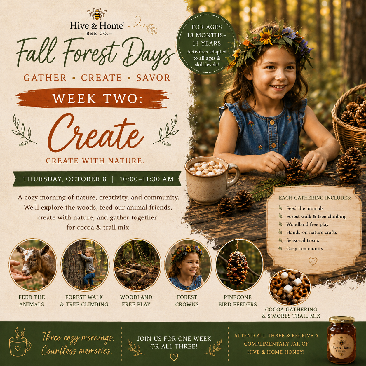 Fall Forest Days: A Hive & Home Experience to Gather, Create, and Savor