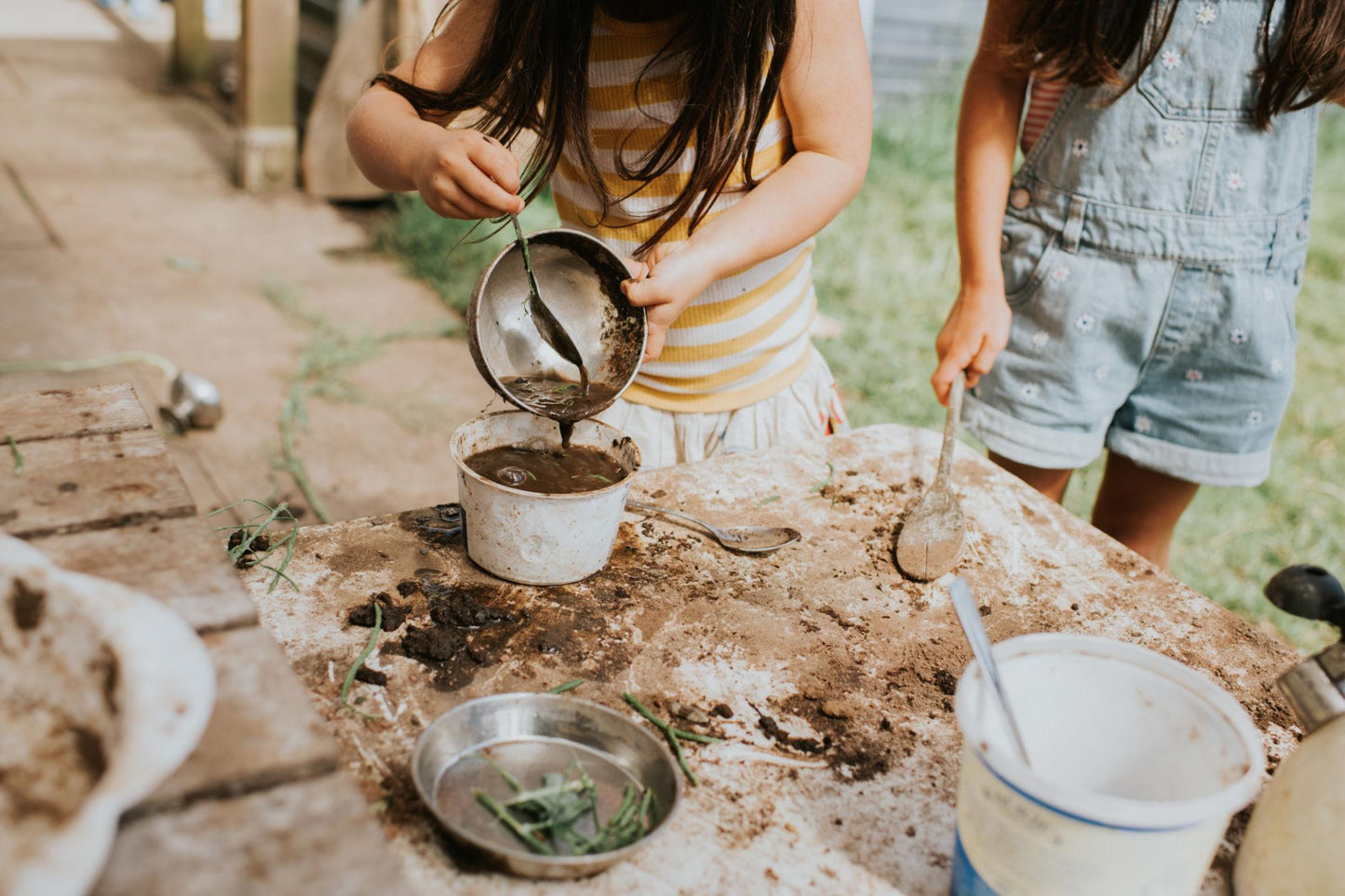 Mud Kitchen Play Guide and DIYTutorial-Nature Play Printables for Slow Childhood & Outdoor Learning
